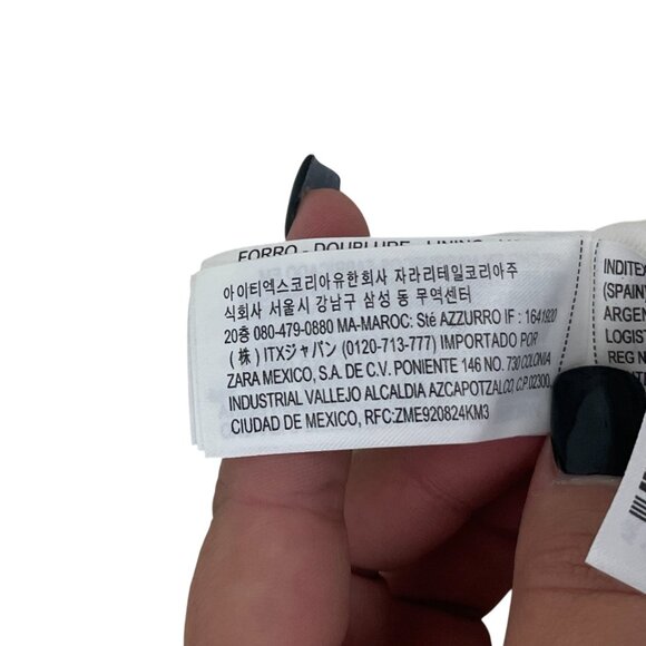 Zara Womens Blazer Suit Jacket S Small Ecru Topstitched Polyester 2818/781 NWT - Picture 8 of 16